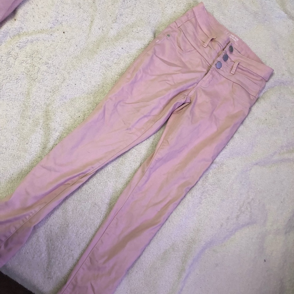 Pink skinny jeans